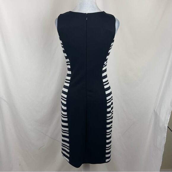 Anthropologie Nicole Miller Floral Stripe Feminine Date Dress NWOT Size M - Picture 5 of 13